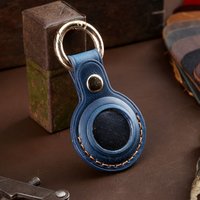 Suitable for Airtag Protective Case Cowhide Leather Handmade Leather Protective Case High-end Quality Item Pet Anti-Lost