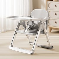 Baby Folding Booster Seat High Chair For Dining, Baby Toddler Portable Feeding Seat for Children 6 Months to 3 Years Approx image 4