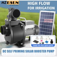Solar Energy 3'' Pipe High Volume Shallow Well Pressure DC Booster Pump for irrigation System Solar Powered Water Transfer Pump
