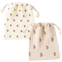 Baby Bags String Diaper Stackers Cotton Caddy Organizer Coin Candy Toy Storager Nappy Pouch Babies Accessories Baby Essentials