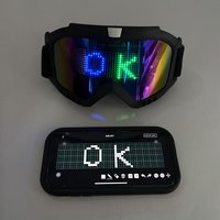 Bluetooth LED Glasses Diy Text And Patterns DJ Bar Dance Party Cosplay Prop Futuristic Soldier Glasses Black Light Up Glasses