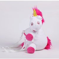Universal Studios Minions Fluffy Unicorn Theme Pink Backpack Cute Cartoon Fantasy Plush Stuffed Animal Daypack