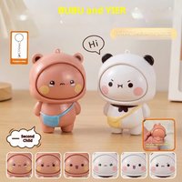 Cute Panda Bubu And Yier Face Changing Doll Panda Bubu And Dudu Cartoon Face Changing Keychain Pendant decoration party gifts