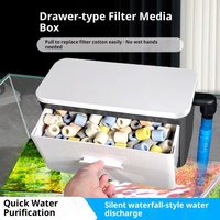 Fish Tank Drawer-Style Drip Tray Filter Box, Wall-Mounted, Top-Mounted Filter, Water Purification and Circulation 3-in-1