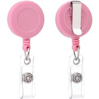 Badge scroll,Retractable badge holder,With belt clip,Suitable for ID cards2 Pieces