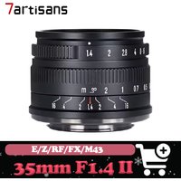 Objectif de caméra principale manuelle 7artisans 35mm F1.4 II APS-C, pour Sony E Fuji XF Canon EOS-M/RF Nikon Z M4/3, monture