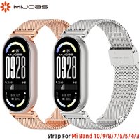 Strap For Mi Band 10 Wristband for Mi Band 8 9 10 Stainless Steel Watchband for Mi Band 9 Milanesse Wrist Strap for Mi Band 9