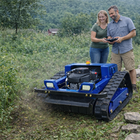 Customized 45° Climbing Remote Control Lawn Mower CE/EPA Certified Industrial 4-Stroke Engine For Outdoor Mowing