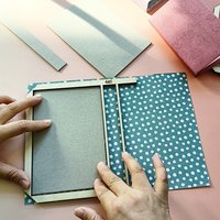 Bookbinding Tool Kit Book Cover Maker Guide Wood Frame Double-sided Tape Squeegee For Album Cover Maker Box DIY