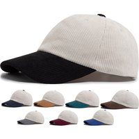 Winter Corduroy Female Baseball Caps Autumn Casual Women's Hat Fashion Outdoor Sport Men Cap Two Color Matching Hip Hop Hats