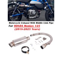 For HONDA Monkey125 Monkey 125 2018 - 2023 2024 2025 Motorcycle Exhaust Escape System Modified Muffler With Middle Link Pipe