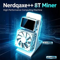 Neuer Nerdqaxe++ 8TH/s SHA256 ASIC Bitcoin Miner, energiesparender Desktop-Krypto-Miner für Zuhause mit effizientem Kühlventilator