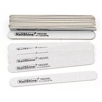 10PCS Wood Nail File 180/240 Strong Thick Professional Disposable Double Side Nail Art Sanding Buffer Files Manicure UV Gel Tip