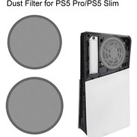 For PS5 Slim/PS5 Pro Console Dust Filter Breathable Ventilation for PlayStation 5 Anti-Dust Cover Fan Dustproof Gaming Protector