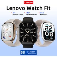 Original Lenovo Smart Watches Sports Fitness Watch Heart Rate Full Touch Screen BT Call Ultra Light Smartwatch for Men Women