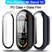 1-3Pcs PC Case+Glass for Xiaomi Band 10 All-around Bumper Anti-scratch Protective SmartBand Cover Screen Protector for MiBand 10