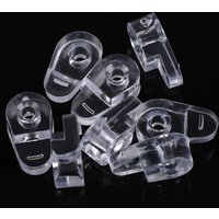 20 Pcs Clear Plastic Holder Clip Mirror Mounting Clips Mirroraid Mirror Mounting Tool Mirrors Buckle Plastic Clips