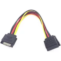 1pcs SATA 15 Pin Male To 2 SATA 15 Pin Female 15Pin Power Cable HDD Y Splitter Universal Connector Adapter