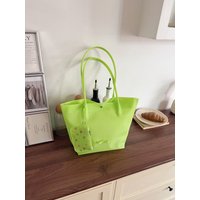 Fashionable Transparent Large Capacity Commuter Tote Bag Summer 2026 New Style Single Shoulder Jelly Bag by Bear Lady Brand