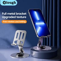 360° Rotation Mobile Phone Holder Universal Bracket Folding Metal Desktop Tablet Holder With Non-Slip Base For Cell Phone Tablet