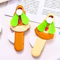 Mini Summer Portable Hand Pressure Fan Toys Random 1Pcs Mini Fan Cartoon Cute Ice Cream Cookies For Kids Adult Birthday Gift