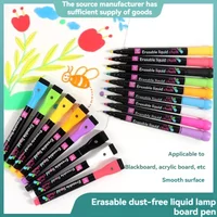 8Color Washable Liquid Chalk Markers, Wet Erase Neon Pens for Blackboard, Glass, and Kids Art Whiteboard LED Chalkboard White