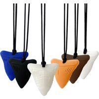 1Pcs Shark Sensory Chew Necklaces for Kids with Teething ADHD Autism , Oral Motor Chewy Teether Silicone Teethers