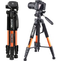 187cm/73.6in Aluminum Zomei Tripod for Mobile Nikon Canon DSLR, 360°Rotatable Professional Camera Tripod for Spotlight & Video