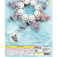 Yell world shell capsule toys Let's connect so we don't get separated kawaii Fluffy flocky sea otters gasha ornament figures