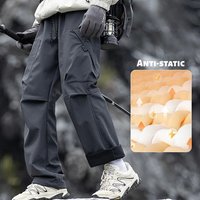 Waterproof Windproof Fleece-Lined Hiking Trousers Outdoor Triple-Protection Sports Workwear Long Trousers Men Women