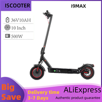 ISCOOTER I9MAX Adult Foldable E-scooter 10 Inch TIRE ROAD Electric Scooter 36V10AH BATTERY 500W Motor Escooter