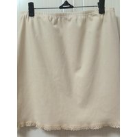 plus Size Autumn Winter Fleece Lined A-Line Skirt Women's Inner Wear Lace Trimmed Vestido Casual Versatile Polyester Fiber