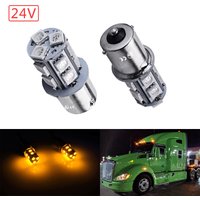 382 BA15s P21W 1156 LED Amber Sidelight Turn Indicator Signal Light Bulbs Truck