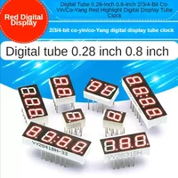 2PCS 0.28 0.4 0.56 Inch Digital Tube Common Anode Common Cathode Red 1 2 3 4 Bit Digital Tube Clock Red LED Display 7 Segment