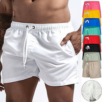 Men's Quick Dry Swim Shorts Breathable Board Trunks with Drawstring Pockets for Surfing Beach Summer Bathing Suit