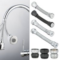 Stainless Steel Faucet Tube Kitchen Tap Extension Hose Water Saving Faucet Adapter Water Pipe Connection Faucet Accessories