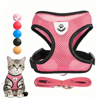 Breathable Mesh Dog Harness Leash Set Adjustable Soft Vest for Small Medium Pets Comfort Outdoor Walking Training Supplies
