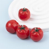 5Pcs Fashion Resin Fruit Pendant 22*21mm Tomatoes Charms Resin Pendant For DIY Jewelry Bracelet Earrings Accessories