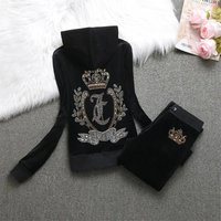 2026 Juicy Loers Brand Fashion Spring Women Sporting Suits Pink Blue Black Slim Casual Tracksuits Hooded Collar Sportswea CanCos
