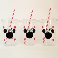 12pcs/set Cartoon Minnie MOUSE Chalkboard Vinyl Labels Sticker Decals Kids Girl Birthday Party, Baby Show Glass Decal Decor