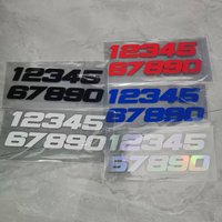1SET 0-9 Racing Number Set Waterproof Vinyl Sticker For Motorcycle Helmet Car Decal