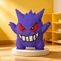 Pokemon Gengar Building Block Bulbasaur Charmander 3D Model Assembly Connection Mini Brick Figure Toys for Home Decora image 4