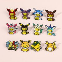 Fashion Animal Brooch Creative Pikachu cos Eevee Enamel Pins Backpack Clothing Jewelry Metal Badge Accessories