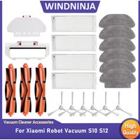 For Xiaomi Robot Vacuum S10, S12, T12, B106GL,3C,and Mop 2S Accessories Main Side Brush Mop Cloth Filters Vacuum Cleaner Parts