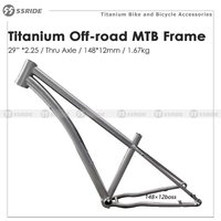 M5 Titanium Alloy XC Off-Road Mountain Bike Frame Thru Axle Tail Hook 29 Wheelset