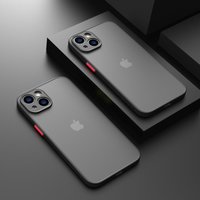 Armor Translucent Matte Phone Case for iPhone 17 Pro Max Air 16 15 14 Plus 13 12 11 Mini Pro Max Back Shockproof Cover Cases