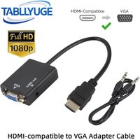Adapter HDMI-compatible to VGA With Audio Cable Converter HD1080P for PC Laptop to HDTV Projector HDMI-compatible to VGA Adapter