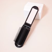 Professional hair folding mirror comb, portable travel pocket comb, anti-static smooth hair comb, special for real hair wigs