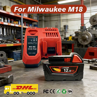 For Milwaukee 18V 12.0Ah Lithium Battery,High Power Long Runtime,Heavy Duty Dedicated,Compatible with Full Series M18 Tools