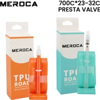 MEROCA TPU Bicycle Inner Tube 700C Road Bike Inner Tire 700 23 Ultralight Cycling Tube 45mm 65mm 80mm Presta Valve Bike Tpu Tube